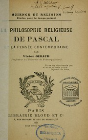 Cover of: La Philosophie religieuse de Pascal et la pensée contemporaine