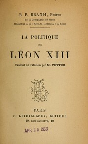 Cover of: La politique de Léon XIII