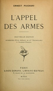 Cover of: L'appel des armes by Ernest Psichari