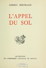 Cover of: L'Appel du sol