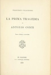 Cover of: La prima tragedia di Antonio Conti