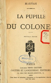 Cover of: La Pupille du Colonel by Marie Deschard
