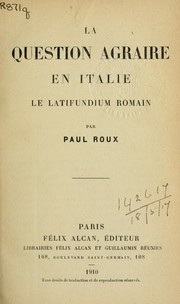 Cover of: La question agraire en Italie by Saint-Pol-Roux