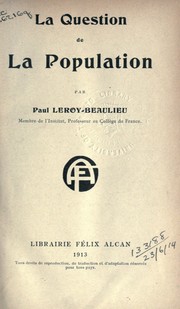 Cover of: La Question de la Population