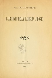 Cover of: L'archivio della famiglia Ariosto