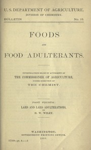 Cover of: Lard and lard adulterations