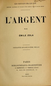 L' argent by Émile Zola