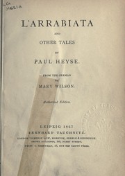 Cover of: L'Arrabiata, and other tales