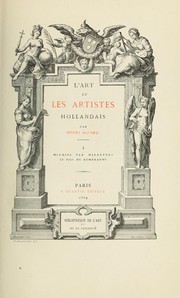 Cover of: L'art et les artistes hollandais by Havard, Henry