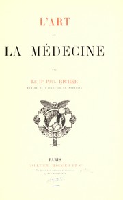 Cover of: L'art et la médecine
