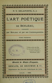 Cover of: L'Art poétique de Boileau, commenté par Boileau et par ses contemporains