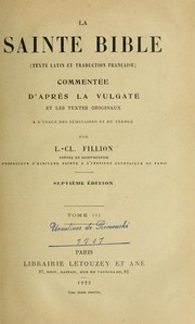 Cover of: La Sainte Bible by L.-Cl Fillion