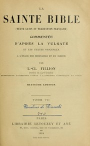 Cover of: La Sainte Bible: texte latin et traduction française