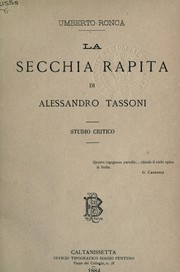 La Secchia rapita di Alessandro Tassoni by Umberto Ronca