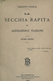 Cover of: La Secchia rapita di Alessandro Tassoni: studio critico