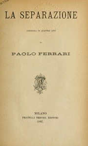 Cover of: La Separazione by Paolo Ferrari