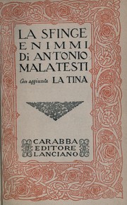 Cover of: La Sfinge by Antonio Malatesti, Antonio Malatesti