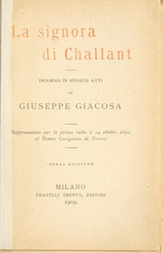 Cover of: La signora di Challant by Giuseppe Giacosa