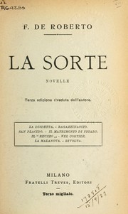 Cover of: La sorte: novelle