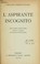 Cover of: L'Aspirante incognito