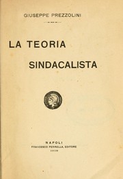 Cover of: La teoria sindacalista