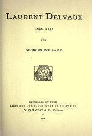 Cover of: Laurent Delvaux, 1696-1778 by Georges Willame