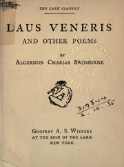 Cover of: Laus Veneris, and other poems