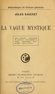 ... La vague mystique by Jules Sageret