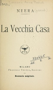 Cover of: La vecchia casa