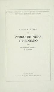 Cover of: La vida y la obra de Pedro de Mena y Medrano
