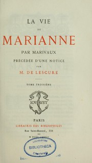 Cover of: La vie de Marianne