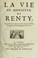 Cover of: La Vie de Monsieur de Renty
