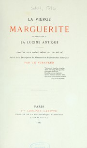 Cover of: La Vierge Marguerite substituée à la Lucine antique by Félix Soleil