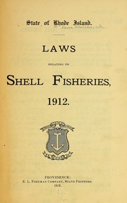 Cover of: Laws relating to shell fisheries, 1912