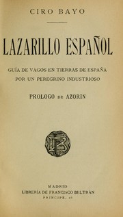 Cover of: Lazarillo español by Bayo, Ciro