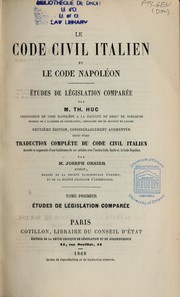 Cover of: Le Code civil italien et le Code Napoléon by Théophile Huc