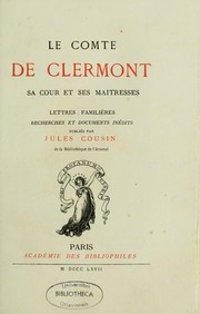 Cover of: Le comte de Clermont
