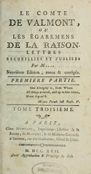 Cover of: Le Comte de Valmont, ou, Les égaremens de la raison