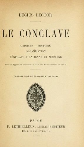 Le conclave by Joseph Guthlin