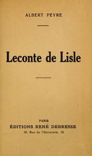 Cover of: Leconte de Lisle