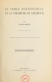 Cover of: Le crible d'Eratosthène et le théorème de Goldbach