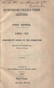 Cover of: Lectures. 1st ser. 1891-92