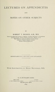 Cover of: Lectures on appendicitis and notes on other subjects