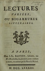 Lectures variées by Barthélémi Imbert