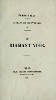 Cover of: Le diamant noir