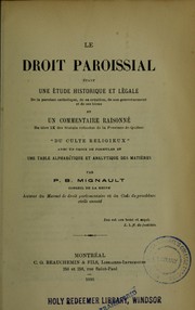 Cover of: Le droit paroissial by P. B. Mignault