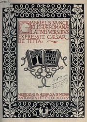 Cover of: Le elegie romane