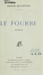 Cover of: Le fourbe by Marcel Boulenger