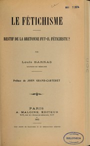 Le fétichisme by Louis Barras