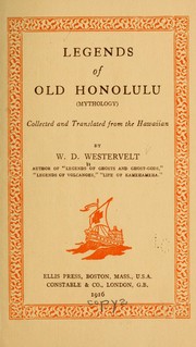 Cover of: Legends of old Honolulu (mythology)